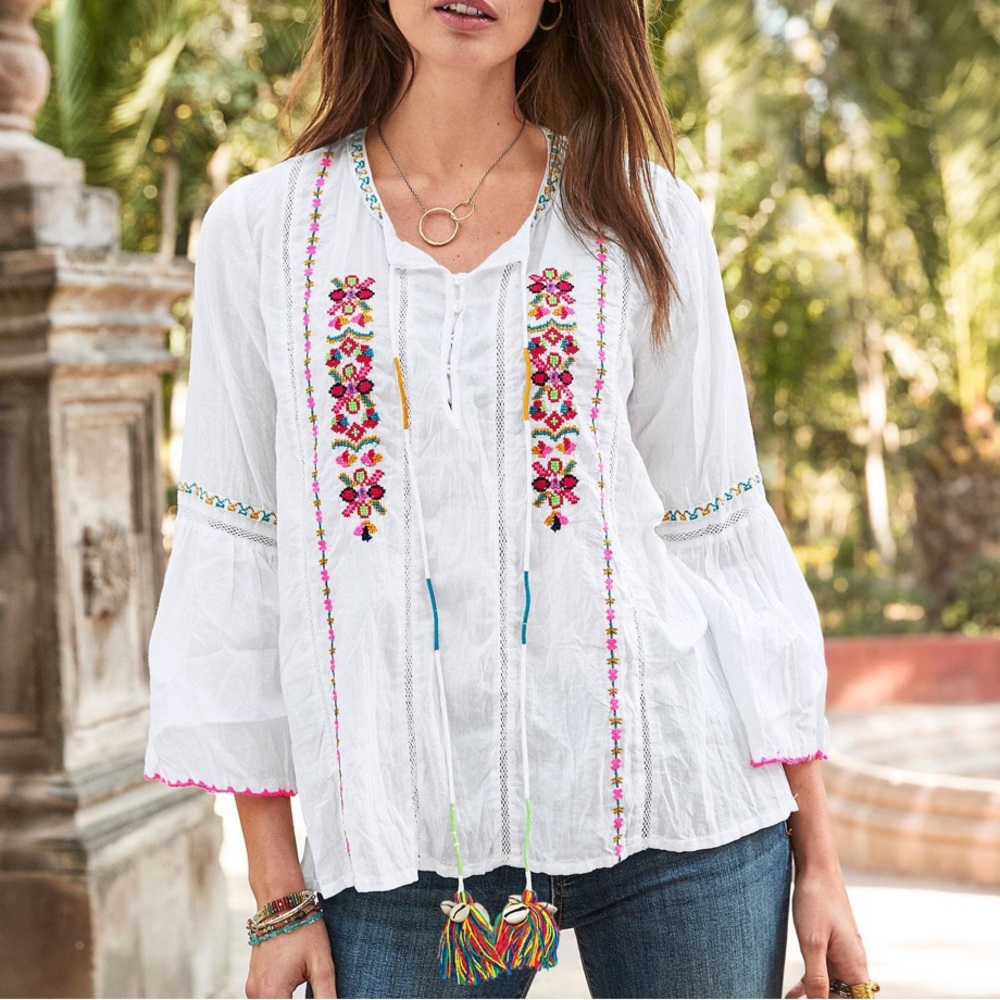 Gorgeous Peasant Top from Sundance Catalog